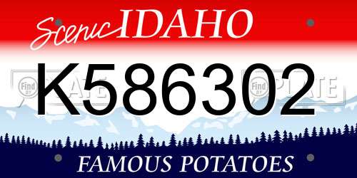K586302 Idaho License Plate