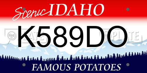 K589DO Idaho License Plate