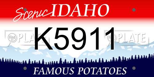 K5911 Idaho License Plate