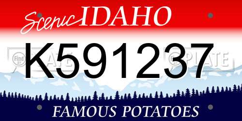K591237 Idaho License Plate