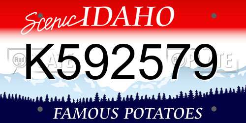 K592579 Idaho License Plate