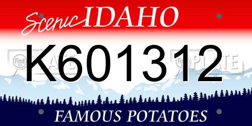 K601312 Idaho License Plate