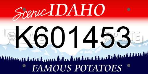 K601453 Idaho License Plate