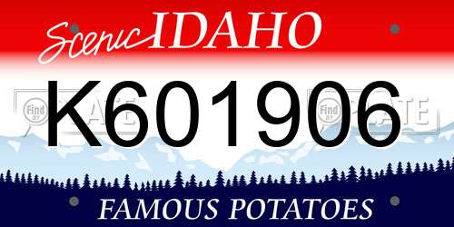 K601906 Idaho License Plate
