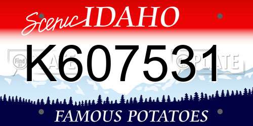K607531 Idaho License Plate