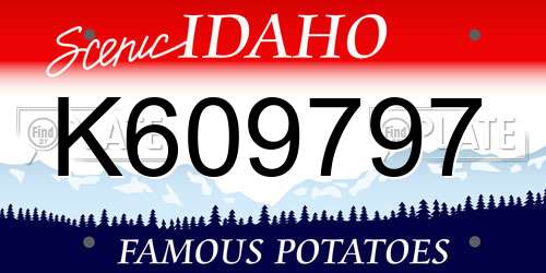 K609797 Idaho License Plate