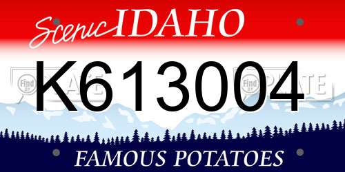 K613004 Idaho License Plate
