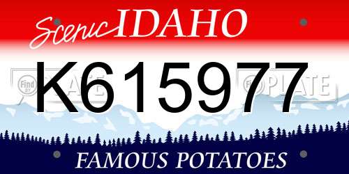 K615977 Idaho License Plate