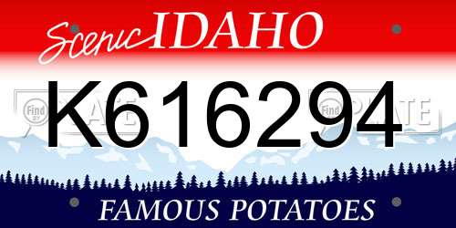 K616294 Idaho License Plate