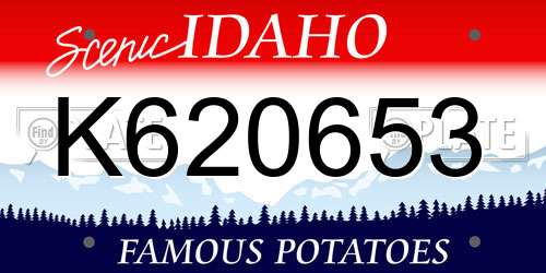 K620653 Idaho License Plate