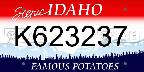 K623237 Idaho License Plate
