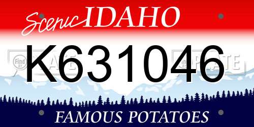 K631046 Idaho License Plate