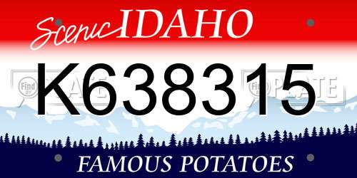 K638315 Idaho License Plate