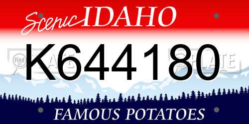 K644180 Idaho License Plate