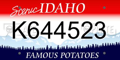 K644523 Idaho License Plate