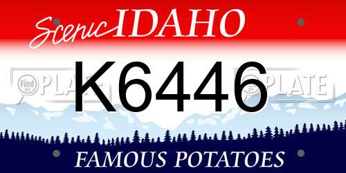 K6446 Idaho License Plate