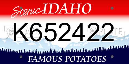 K652422 Idaho License Plate
