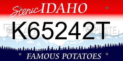 K65242T Idaho License Plate