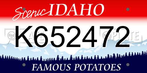 K652472 Idaho License Plate