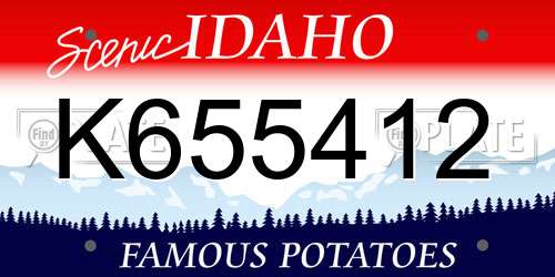 K655412 Idaho License Plate