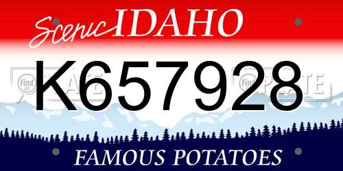 K657928 Idaho License Plate