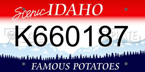 K660187 Idaho License Plate