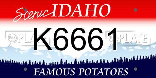 K6661 Idaho License Plate