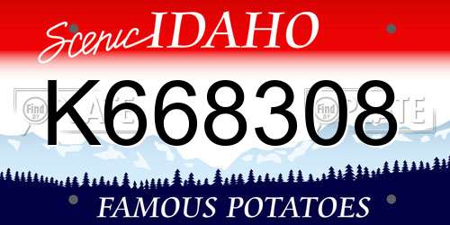 K668308 Idaho License Plate