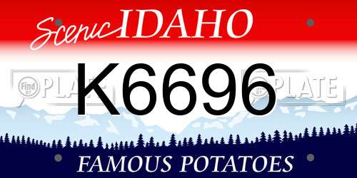 K6696 Idaho License Plate