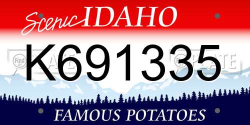 K691335 Idaho License Plate