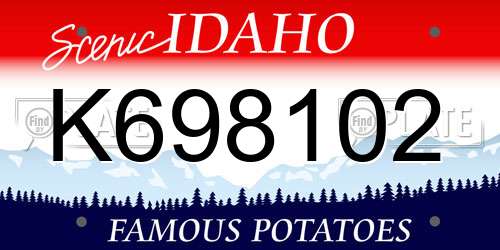 K698102 Idaho License Plate