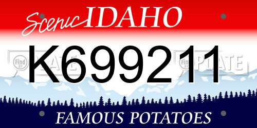 K699211 Idaho License Plate