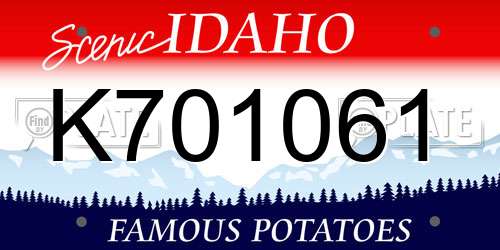 K701061 Idaho License Plate
