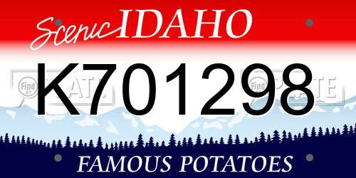 K701298 Idaho License Plate