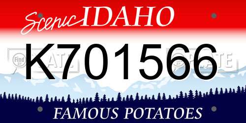 K701566 Idaho License Plate
