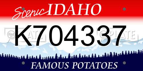 K704337 Idaho License Plate