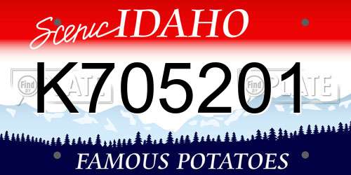 K705201 Idaho License Plate