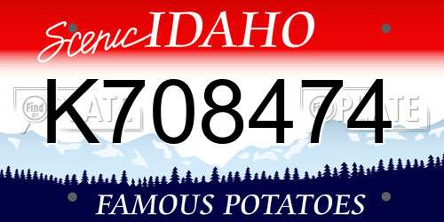K708474 Idaho License Plate