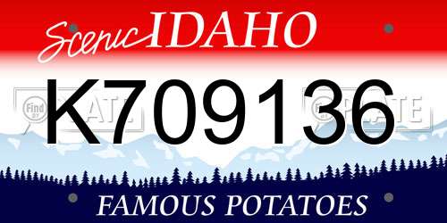 K709136 Idaho License Plate