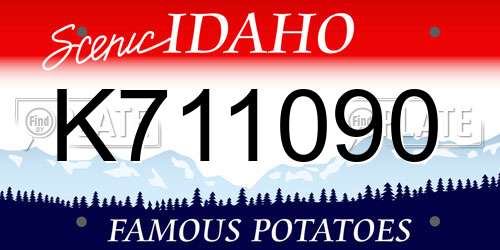 K711090 Idaho License Plate