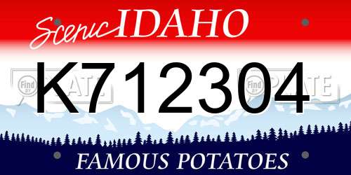 K712304 Idaho License Plate