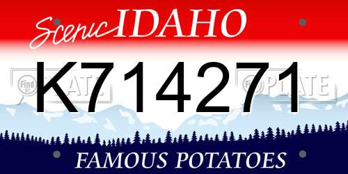 K714271 Idaho License Plate