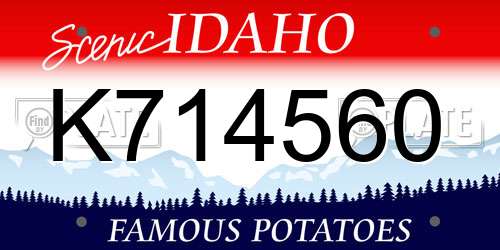 K714560 Idaho License Plate