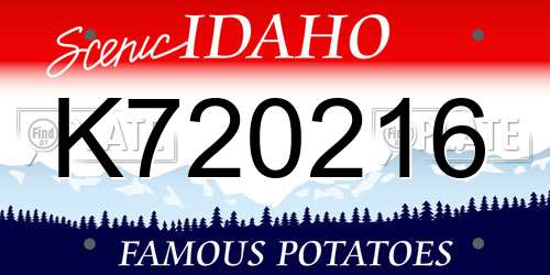 K720216 Idaho License Plate