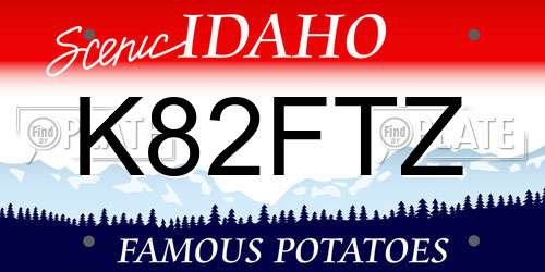 K82FTZ Idaho License Plate