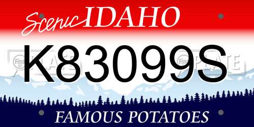 K83099S Idaho License Plate