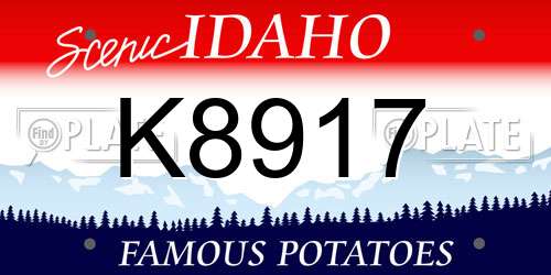 K8917 Idaho License Plate