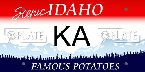 KA Idaho License Plate