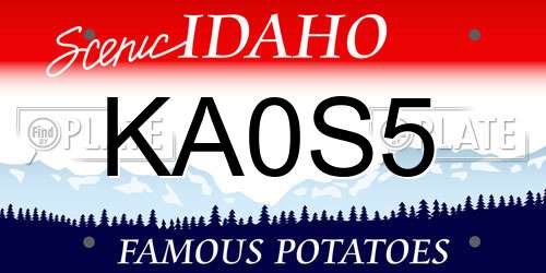 KA0S5 Idaho License Plate