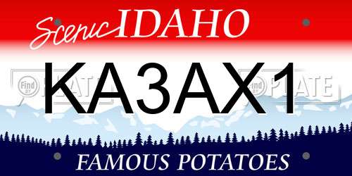 KA3AX1 Idaho License Plate